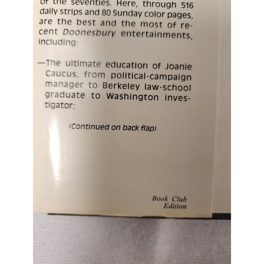 Book Club Edition Doonesbury's Greatest Hits Garry Trudeau 1978 Political Satire